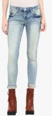 Urban Navy Womens Light Blue Stretchable Skinny Fit Jeans
