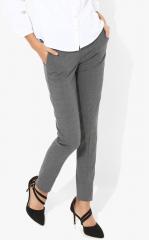 Van Heusen Grey Checked Formal Trousers women