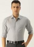 Van Heusen Men Grey Slim Fit Self Design Formal Shirt