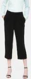 Van Heusen Woman Women Black Regular Fit Solid Formal Trousers