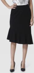 Vero Moda Black Solid A Line Skirt women