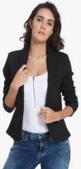 Vero Moda Black Solid Fitted Blazer women