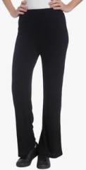 Vero Moda Black Solid Regular Fit Coloured Pants women