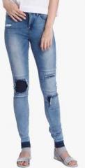 Vero Moda Blue Washed Mid Rise Slim Jeans women