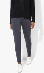 Vero Moda Grey Self Design Slim Fit Trousers women