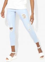 Vero Moda Light Blue Washed Mid Rise Skinny Fit Jeans women