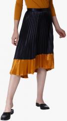 Vero Moda Navy Blue Colourblocked Flared Skirt women