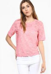 Vero Moda Pink Solid T Shirt women