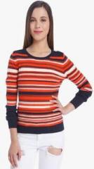 Vero Moda Red Long Sleeves Stripes T Shirts, 'Twigs'