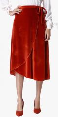 Vero Moda Red Solid Tulip Skirt women