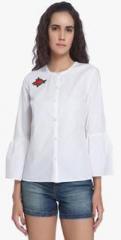 Vero Moda White Embroidered Shirt women