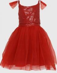 Via Italia Red Casual Dress girls