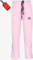 Vimal Jonney Pack Of 2 Turquoise Blue & Pink Solid Regular Track Pants girls