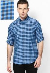 Wills Lifestyle Blue Casual Shirt men
