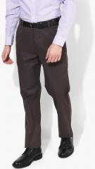 Wills Lifestyle Grey Solid Regular Fit Formal Trouser men