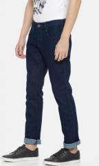 Wrangler Navy Blue Slim Fit Low Rise Clean Look Jeans men