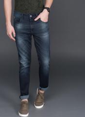 Wrogn Blue Slim Fit Mid Rise Clean Look Jeans men