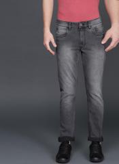 Wrogn Grey Slim Fit Mid Rise Clean Look Stretchable Jeans men