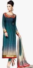 Xclusive Chhabra Blue Embellished Dress Material women