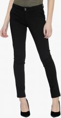 Xpose Black Solid Mid Rise Slim Fit Jeans women