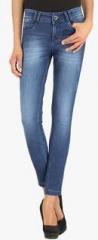 Xpose Blue Mid Rise Skinny Jeans women