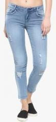 Xpose Blue Washed Mid Rise Slim Fit Jeans women