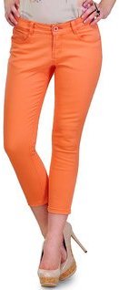 Yepme Orange Solid Capri women