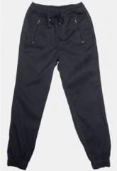 Yk Navy Blue Solid Trouser boys