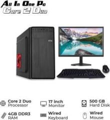 Brozzo C2D/R4/H500/M17/ Core 2 Duo 4 GB DDR3/500 GB/Windows 7 Ultimate/17 Inch Screen/ALLI N ONE PC 17 INCH MONITOR 500 HDD 4 GB RAM WITH KEYBOARD MOUSE FULL DESKTOP with MS Office