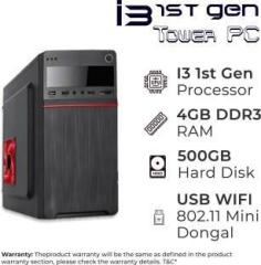 Brozzo I3 1st Gen 4 GB RAM/Onboard Graphics/500 GB Hard Disk/Windows 10 Pro 64 bit /1.5 GB Graphics Memory Microtower