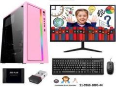 Zoonis Basic Gaming & Editing Desktop Core i5 8 GB DDR3/500 GB/128 GB SSD/Windows 10 Pro/8 GB/19 Inch Screen/G 01/Pink Basic Gaming & Editing Desktop with 1 gb Graphics Card with MS Office