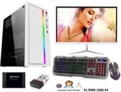Zoonis Core i 7 Gaming Pc Complete Set With Led & Keyboard Mouse Core i7 8 GB DDR3/500 GB/128 GB SSD/Windows 10 Pro/2 GB/19 Inch Screen/Gaming Pc 01 Best For Free Fire Game with MS Office