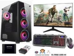 Zoonis Gaming & Editing Desktops Core i5 4th Gen 8 GB DDR3/500 GB/256 GB SSD/Windows 10 Pro/4 GB/22 Inch Screen/Free Fire Gaming Desktop Complete Set With 22 inch Led Rgb Light Keyboard Mouse with MS Office