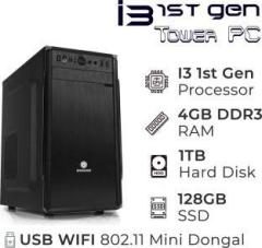 Zoonis INTEL I3 1ST 4 GB RAM/Onboard Graphics/500 GB Hard Disk/128 GB SSD Capacity/Windows 7 Ultimate/1.5 GB Graphics Memory Microtower