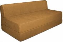 Aart Store 4X6 Feet One Seater Sofa Cum Bed High Density Foam Golden Color Single Sofa Bed