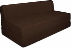 Aart Store 5X6 Feet Three Seater Sofa Cum Bed High Density Foam Brown Color Single Sofa Bed