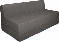Aart Store 6X6 Feet Three Seater Sofa Cum Bed High Density Foam Grey Color Single Sofa Bed