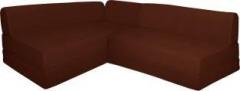 Aart Store L Shape Four Seater Sofa Cums Bed Brown Color Perfect For Guest Double Sofa Bed