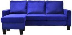 Aart Store L Shape Modern Fabric Three Seater Sofa Set for Living Room Blue Color Fabric 3 Seater Sofa