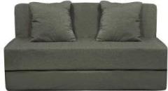 Aart Store Sofa Cum Bed 4x6 Feet Two Seater with Washable Cover and Two Pillows Grey Color Single Sofa Bed