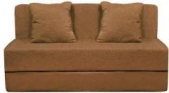 Aart Store Sofa Cum Bed 5x6 Feet Three Seater with Washable Cover and Two Pillows Beige Color Single Sofa Bed