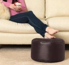 Aart Store XL Upholstered Round Pouffe Ottoman Bean Bag Footstool With Bean Filling