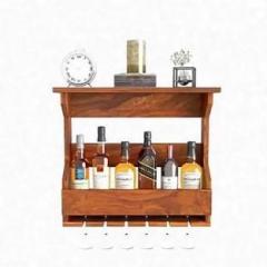 Aayat Interiors Solid Wood Bar Cabinet