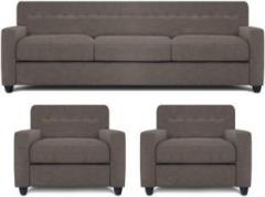 Adorn Homez Fabric 3 + 1 + 1 Grey Sofa Set