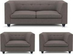 Adorn Homez Flamingo Fabric 2 + 1 + 1 Grey Sofa Set