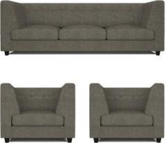 Adorn Homez Flamingo Fabric 3 + 1 + 1 DARK GREY Sofa Set