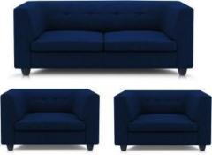 Adorn Homez Modern Fabric 2 + 1 + 1 Navy Blue Sofa Set