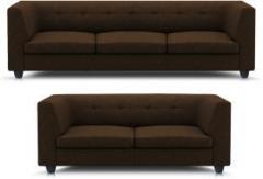 Adorn Homez Modern Fabric 3 + 2 Brown Sofa Set