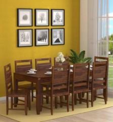 Allie Wood Rosewood Solid Wood 8 Seater Dining Set