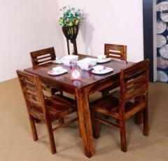 Allie Wood Sheesham Wood Wooden Dining Table Set with 4 Chairs Solid Wood 4 Seater Dining Set